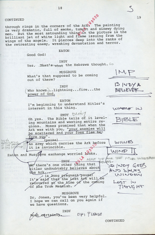 Illustration for article titled Read Harrison Ford's original script notes from Raiders of the Lost Ark